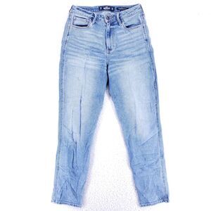 Hollister Jeans Denim Cotton Women SZ 28 Blue Straight Stretch VTG Mid Rise 90s